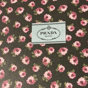 Prada Black and Pink Floral Design